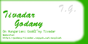 tivadar godany business card